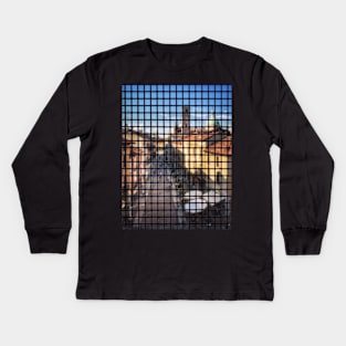 Through This Grid Kids Long Sleeve T-Shirt